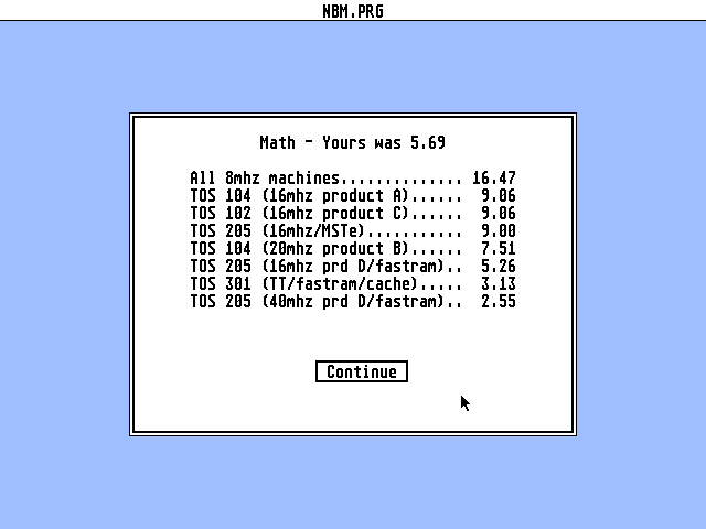 Ness Benchmark (The) atari screenshot